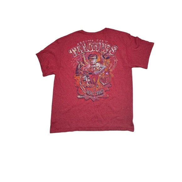 Eskimo Joe's Teachers Highly Evolved Red T-Shirt Size‎ Medium Adult - Picture 2 of 8